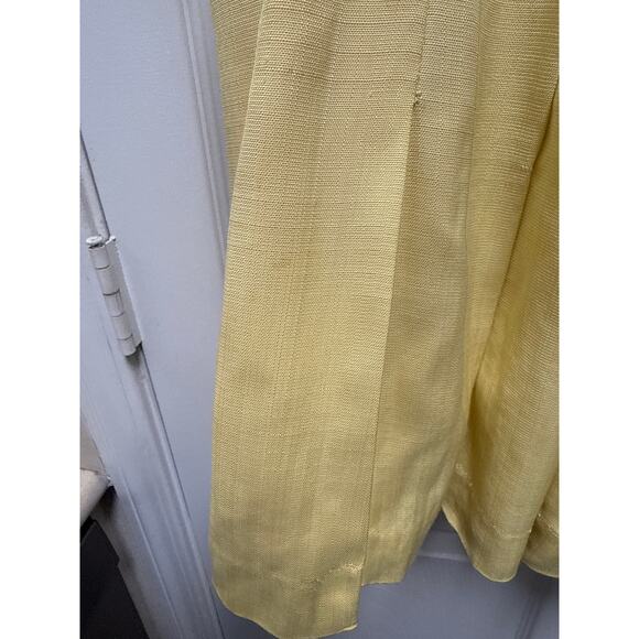 Sandro Minimalist Butter Yellow Tailored Pleated Cut Out Dress Size XS - Picture 11 of 12